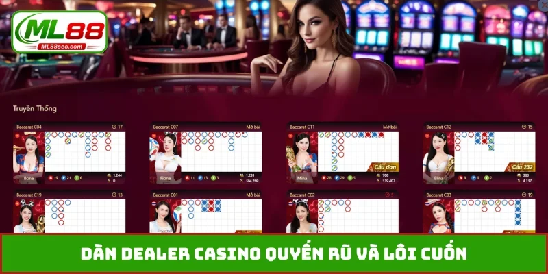 Dàn dealer casino quyến rũ và lôi cuốn
