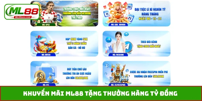 Khuyến mãi ML88 tặng thưởng hàng tỷ đồng