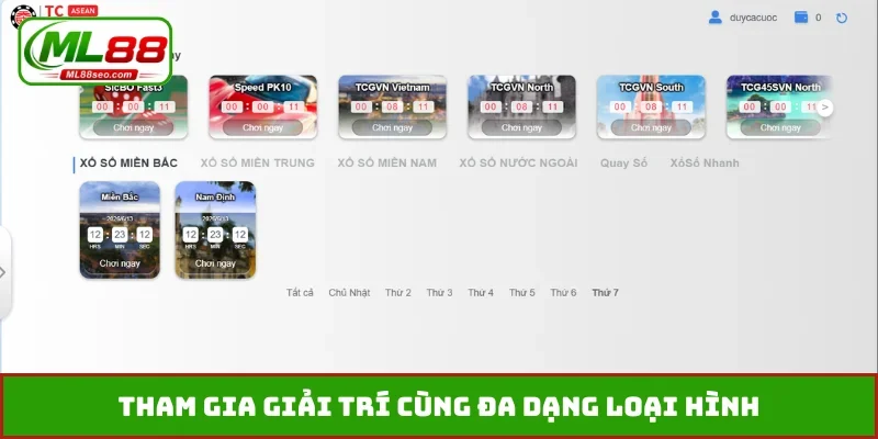 Tham gia giải trí cùng đa dạng loại hình