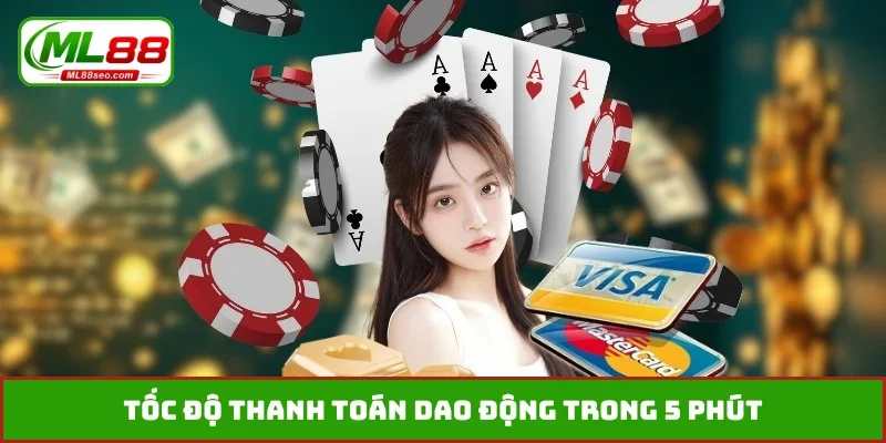 Tốc độ thanh toán dao động trong 5 phút